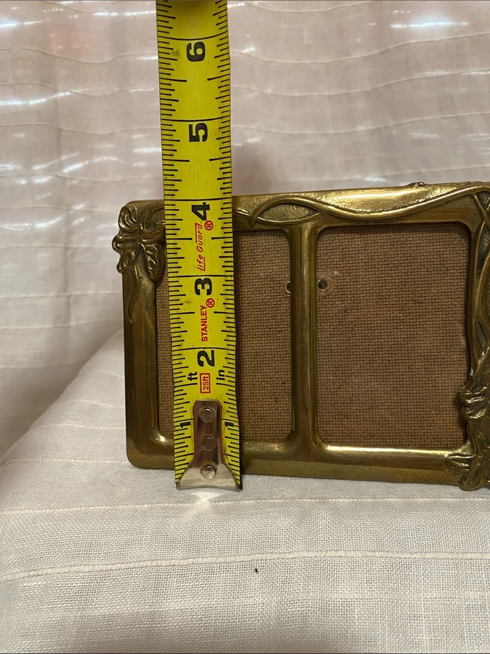 Brass Double Photo Frame - brass made in Italy.